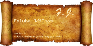 Faluba János névjegykártya